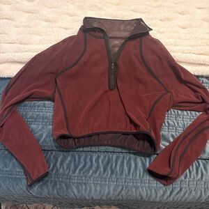 Lululemon Burgundy Mesh Pullover